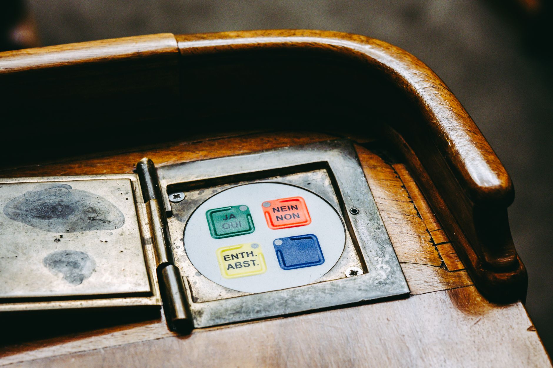 A voting panel offering several clearly labeled choices
