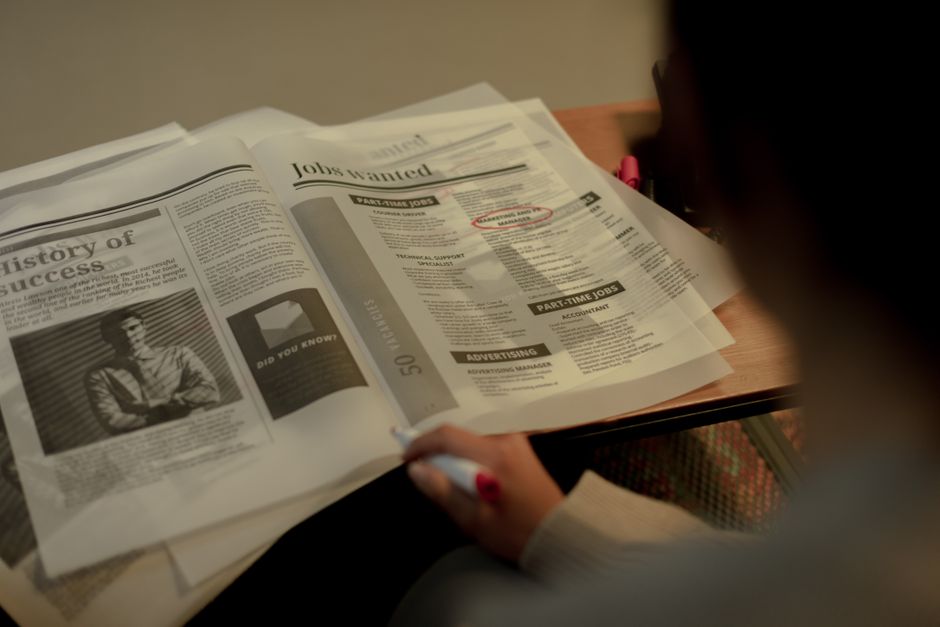 A job seeker reviews listings and marks promising roles.