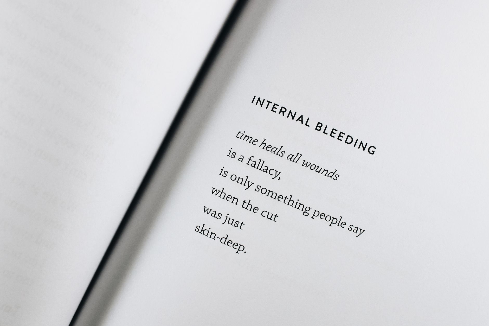 An open book showing short paragraphs and clear headings